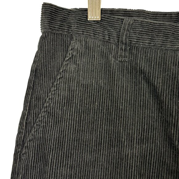 Vtg Woolrich Wide Wale Corduroy Trouser Pants 12 High Rise Bareback Black Cotton - Picture 5 of 11